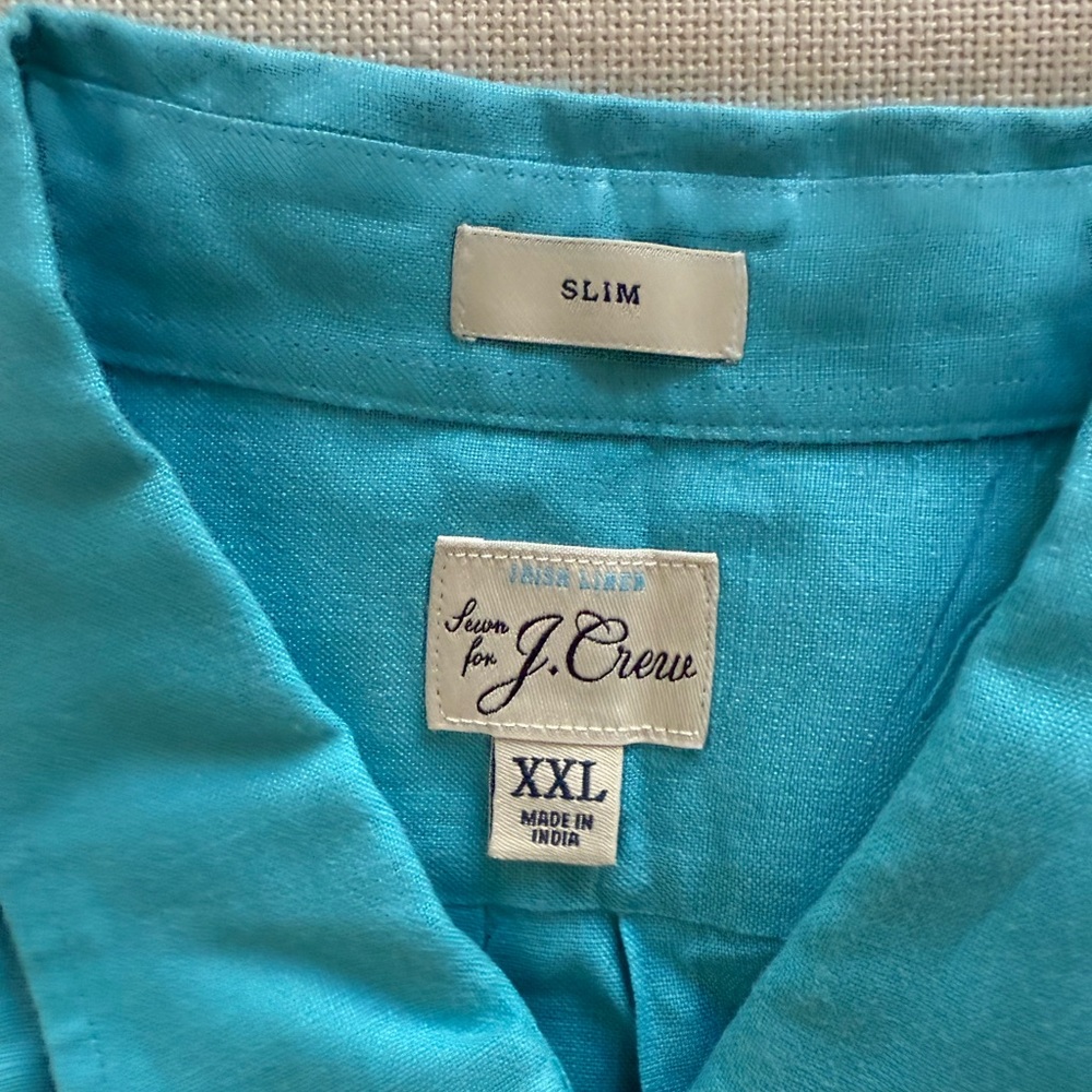 J. Crew Slim Fit Aqua Shirt XXL
